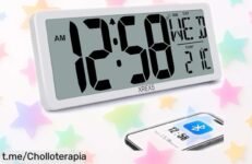 Impresionante reloj digital de pared XREXS 13,4'' con Bluetooth y pantalla HD a precio loco ¡No te pierdas esta oferta limitada que transforma tu hogar en un lugar especial!