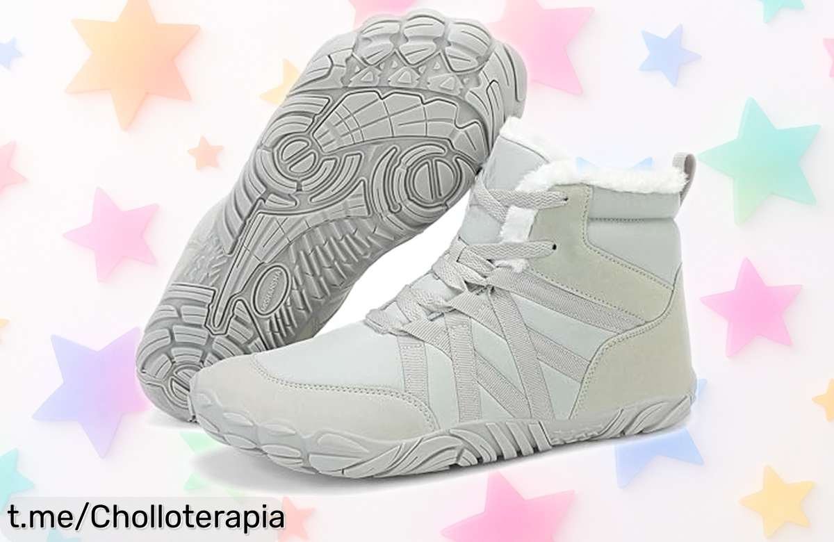 Impresionantes botines de invierno Mishansha Barefoot, con suela antideslizante y protección total contra el frío; ¡aprovecha este precio rebajado y abraza el calor al instante!