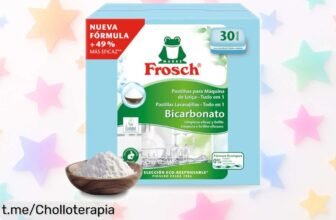 Impresionantes pastillas para lavavajillas Frosch con bicarbonato a precio rebajado, ¡despídete de la grasa y dale brillo a tu vajilla antes de que se acabe esta oportunidad!