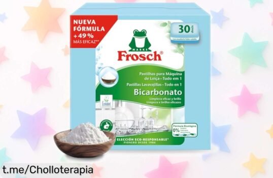 Impresionantes pastillas para lavavajillas Frosch con bicarbonato a precio rebajado, ¡despídete de la grasa y dale brillo a tu vajilla antes de que se acabe esta oportunidad!