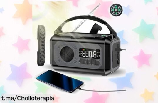 Incredible radio meteorológica solar con carga potente y alarma SOS a un precio rebajado que te brindará seguridad donde sea, ¡aprovéchalo antes de que vuelen!