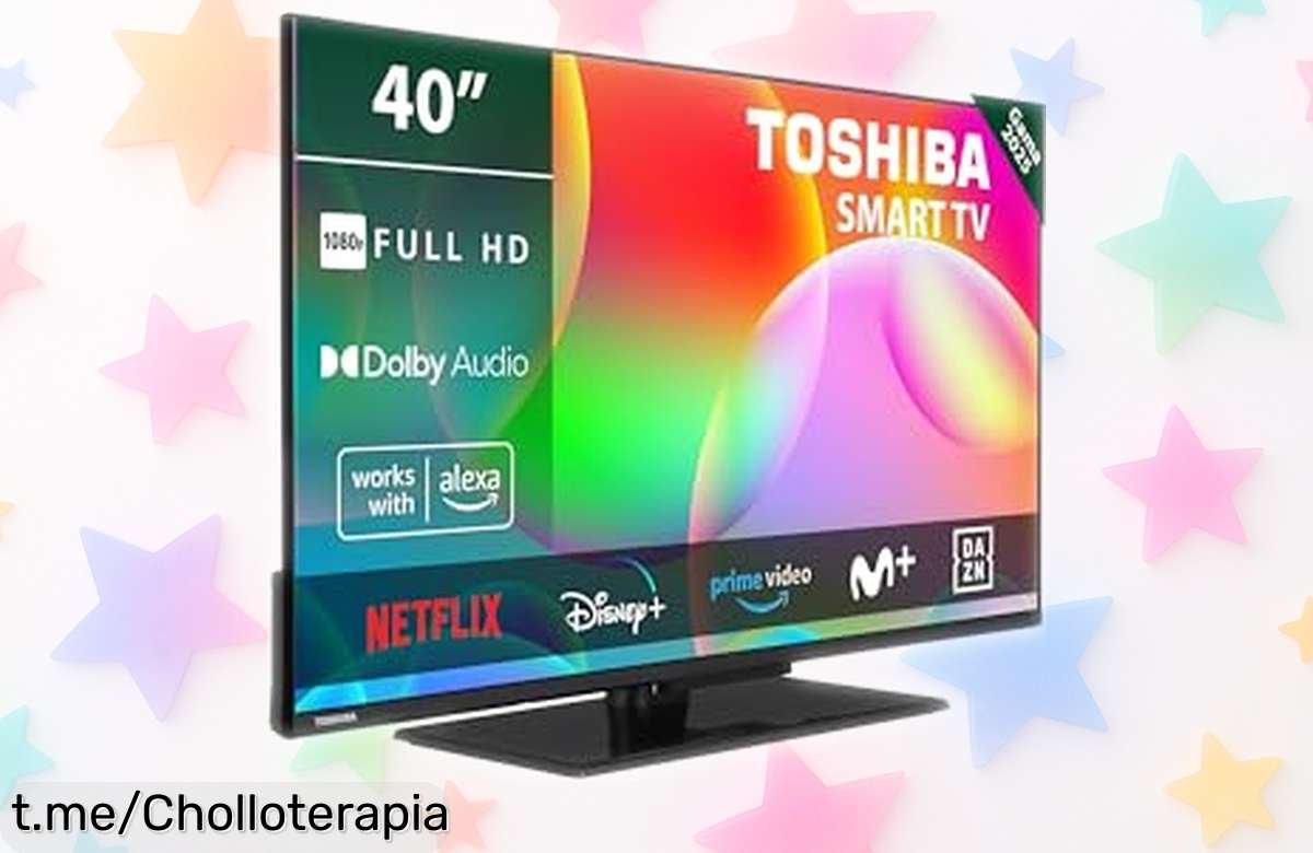 Increíble Smart TV Toshiba 40LV3563DG de 40” Full HD con HDR y sonido Dolby a un precio rebajado que no vas a creer, tus pelis y series te lo agradecerán hoy mismo.