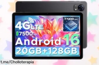 Increíble Tablet DOOGEE Tab G5 de 10 pulgadas con 20GB RAM y pantalla 120Hz a precio rebajado poco visto, no dejes pasar esta oferta única para disfrutar sin límites.