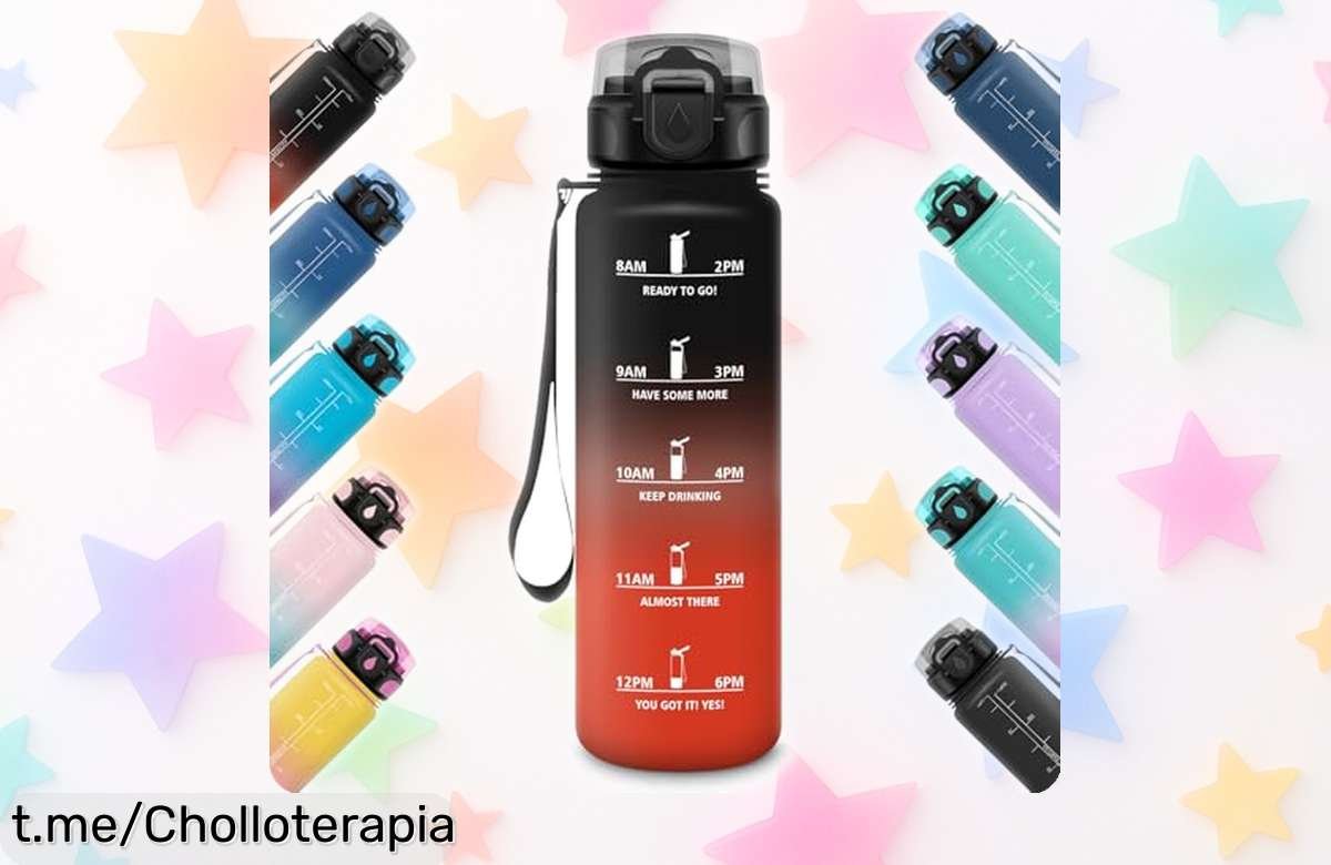 Increíble botella de agua HoneyHolly 500ml para hacer deporte, reutilizable y a prueba de fugas, ¡aprovecha este super chollo antes que se agote y mantente hidratado todo el día!