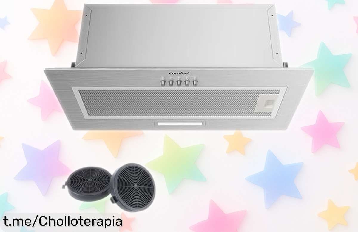 Increíble campana extractora empotrable Comfee, con succión potente y diseño moderno a precio rebajado; ¡da un toque gourmet a tu cocina antes de que se agote!