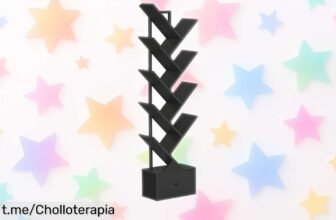 Increíble librería en forma de árbol Hoobro: diseño vintage y 9 niveles, ahora rebajada ¡No te quedes sin la tuya y dale un toque único a tu hogar!