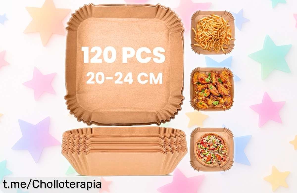 Increíble papel para freidora de aire KitchenBoss, 120 piezas a precio rebajado: cocina sin grasa y en segundos. ¡No dejes escapar esta oportunidad única!