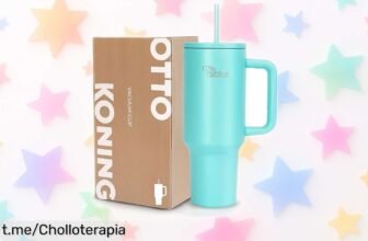 Increíble termo vaso térmico Otto Koning 1,2L que mantiene tus bebidas frías 16h y calientes 12h, ¡reducido de precio por tiempo limitado! No te pierdas este super chollo.