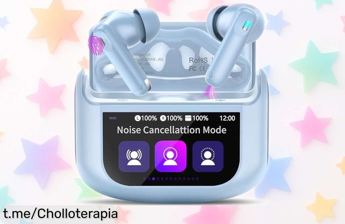 Increíbles auriculares inalámbricos Thunelec con pantalla táctil celeste a precio rebajado, vive la música sin límites y disfruta cada momento como nunca antes.