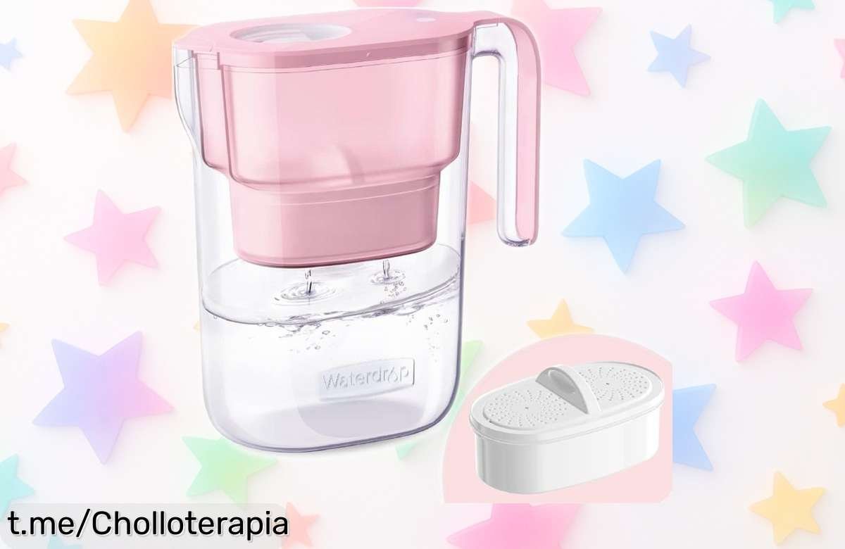 Jarra con filtro Waterdrop Elfin para agua pura en tu nevera, increíble super chollo: ¡reduces plomo y cloro y matas la sed con estilo! No dejes pasar esta oferta limitada.