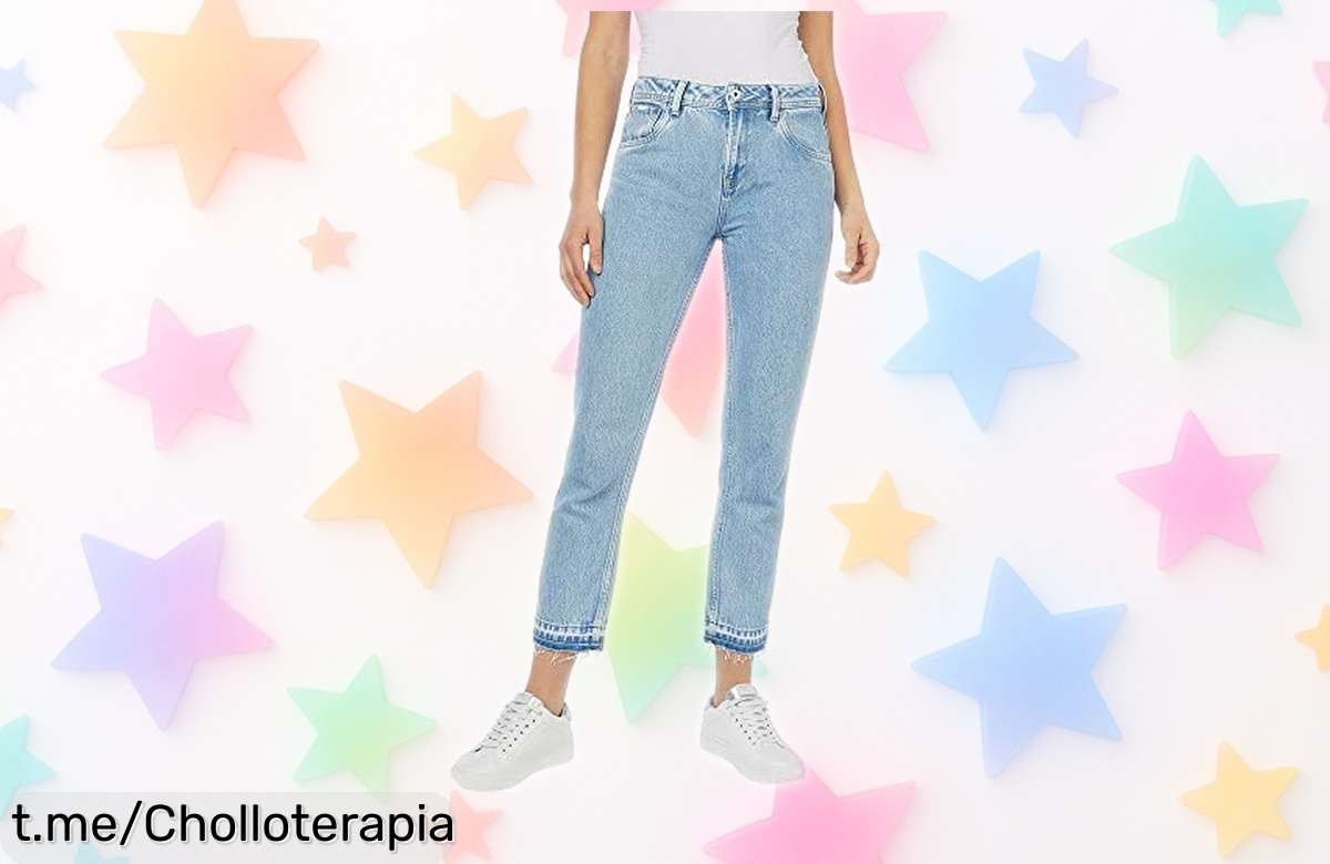 Jeans Pepe Jeans Violet en azul, super cómodos y con cinco bolsillos a precio rebajado que no puedes dejar pasar: ¡siente la libertad en cada paso antes de que se agoten!