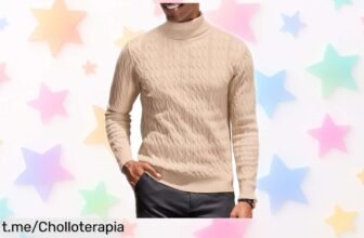 Jersey de cuello tortuga COOFANDY para hombre, super chollo con ajuste slim; luce impecable y aprovecha esta oferta increíble antes de que desaparezca.