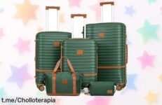 Juego de maletas Joyway 5 PCS con trolley y ruedas 360° a precio rebajado, ¡aprovecha este ofertón que te acompaña en todas tus aventuras antes de que se agote!