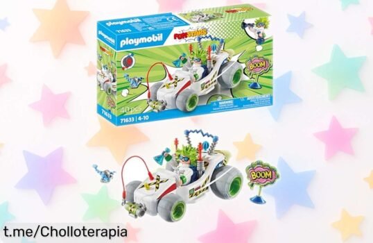 Kart con motor retráctil y acrobacias divertidísimas de PLAYMOBIL Funstars 71633 a precio rebajado, ¡la diversión para los peques no puede esperar!