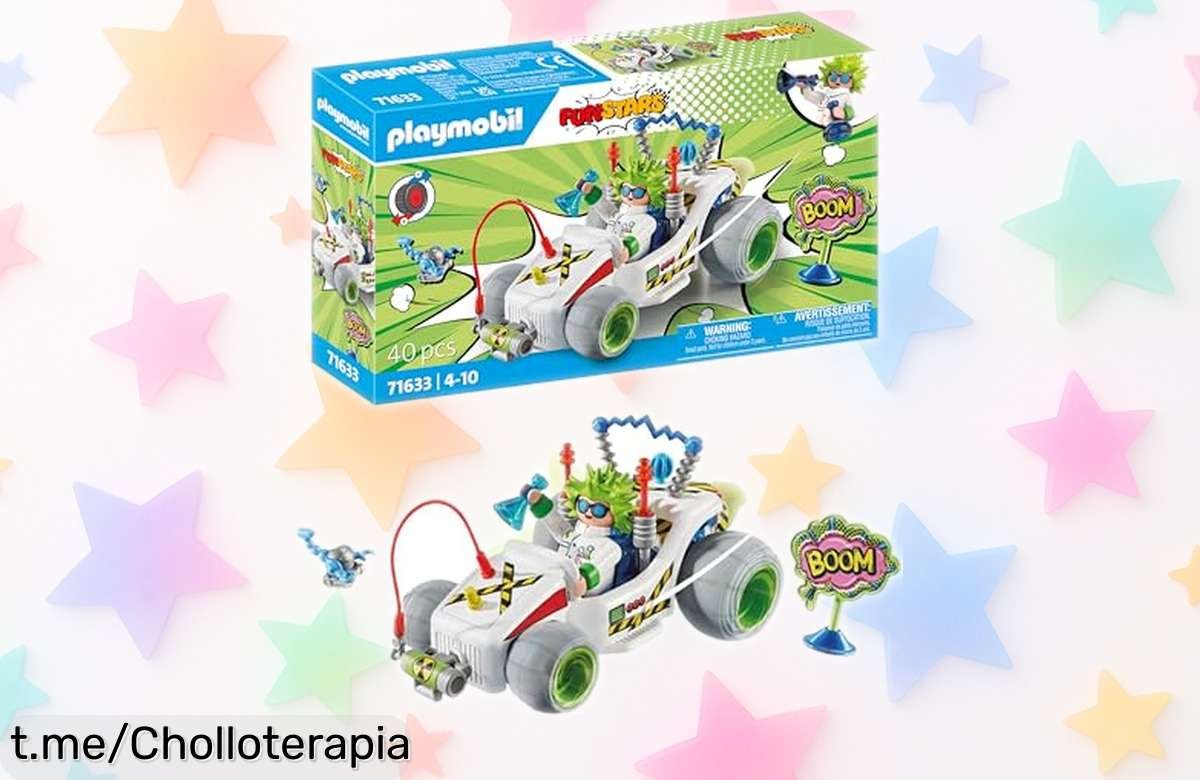 Kart con motor retráctil y acrobacias divertidísimas de PLAYMOBIL Funstars 71633 a precio rebajado, ¡la diversión para los peques no puede esperar!
