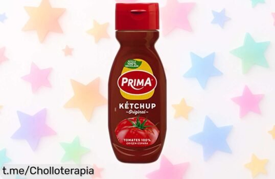 Ketchup original con tomates 100% españoles a un precio rebajado que te hará correr por él, ¡dale chispa a tus platos y disfruta como nunca!