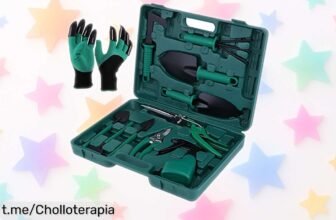 Kit de herramientas de jardinería completo con mango antideslizante, ¡chollazo a un precio de ganga para que disfrutes trabajando en tu jardín este finde!
