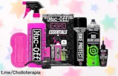 Kit de limpieza MucOff para bicicleta eléctrica, ¡rebajas locas y tu eBike reluciendo como nueva! No te quedes sin este chollazo que ella merece.