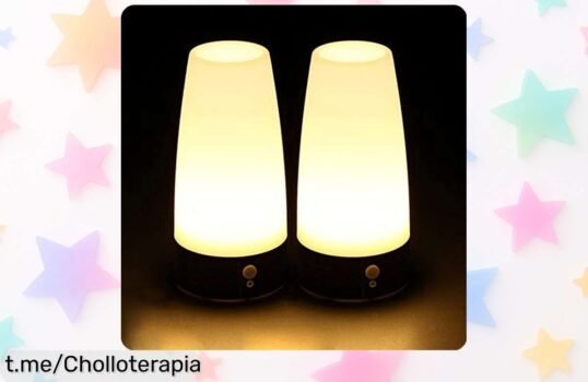 Lámpara de mesita Guijiyi con sensor que se enciende sola a un precio rebajado increíble, ilumina tus noches y cuida a los peques ¡date prisa, quedan pocas unidades!