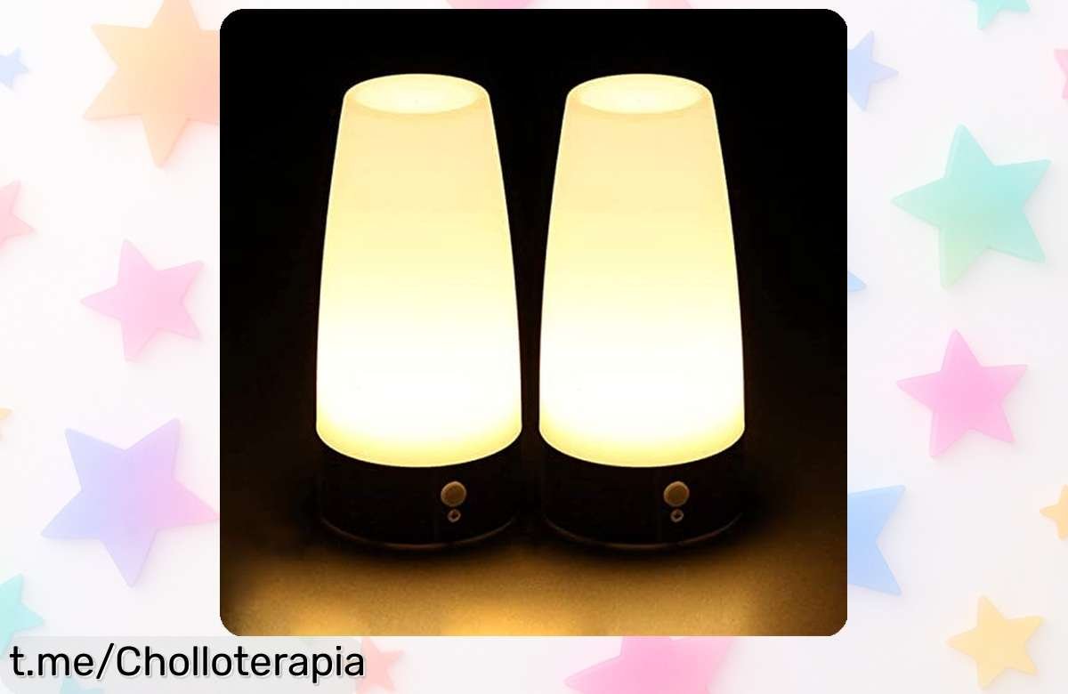 Lámpara de mesita Guijiyi con sensor que se enciende sola a un precio rebajado increíble, ilumina tus noches y cuida a los peques ¡date prisa, quedan pocas unidades!