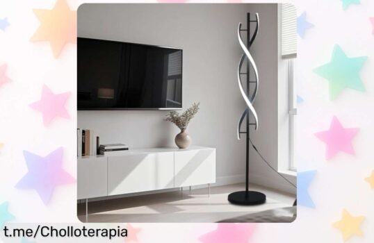 Lámpara de pie Tongnida LED ajustable en tres colores, un super chollo que ilumina tus días y no se va a caer; ¡aprovéchala antes de que desaparezca!