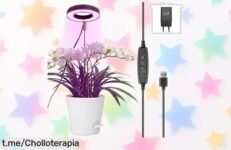 Lámpara de planta con luz ajustable y temporizador, oferta rebajada para que tus plantas crezcan fuertes. ¡Dale vida verde a tu hogar ya mismo!