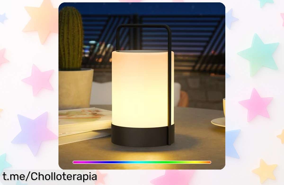 Lámpara solar GGNOO de mesa metálica con 8 colores para exteriores a un precio rebajado, ¡ilumina tus momentos especiales ahora y transforma tu jardín en el rincón perfecto!