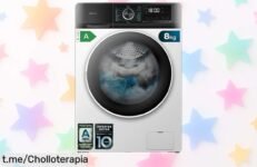Lavadora 8Kg Cecotec Bolero Dresscode 8500: Ofertón con función inverter para lavar sin ruido y vibraciones, ¡Haz tu rutina a otro nivel ahora mismo!
