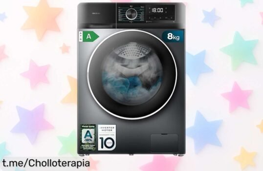 Lavadora Cecotec Bolero Dresscode de 8kg: ¡Ofertón increíble con motor silencioso y 16 programas para que lavar sea pan comido, no lo dejes escapar y date un respiro!