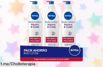 Leche corporal reparadora NIVEA Body Milk en pack de 3 unidades a precio rebajado: ¡ofertón para cuidar tu piel y mimar tu bolsillo, no lo dejes escapar ya!
