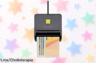 Lector de tarjeta inteligente DNI AISENS negro con conexión USB súper fácil y rápido al mejor precio rebajado ¡No te quedes sin el tuyo, la seguridad nunca fue tan accesible!