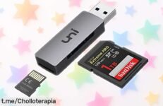 Lector de tarjetas SD y microSD 2 en 1 con USB 3.0, un super chollo gracias al descuento brutal que no vas a querer perderte; ¡aprovecha antes de que se agote!