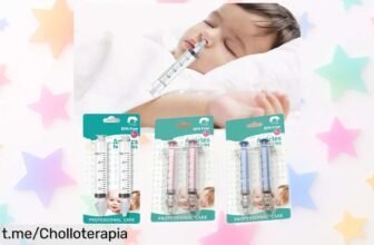 Limpiador de nariz de bebé 2 piezas con arandela y jeringa 10ML, ¡super oferta para darle a tu pequeño la suavidad que necesita antes de que se acabe!