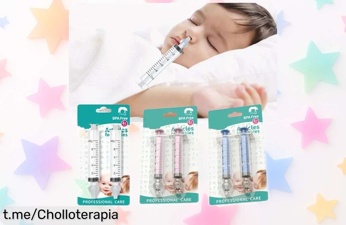 Limpiador de nariz de bebé 2 piezas con arandela y jeringa 10ML, ¡super oferta para darle a tu pequeño la suavidad que necesita antes de que se acabe!
