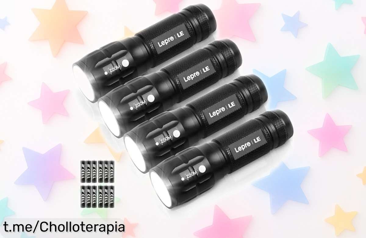 Linterna LED portátil Lepro LE1000, super potente y waterproof: ¡Preciazo en caída total! No te quedes sin luz en tus aventuras, compra antes de que se agoten.