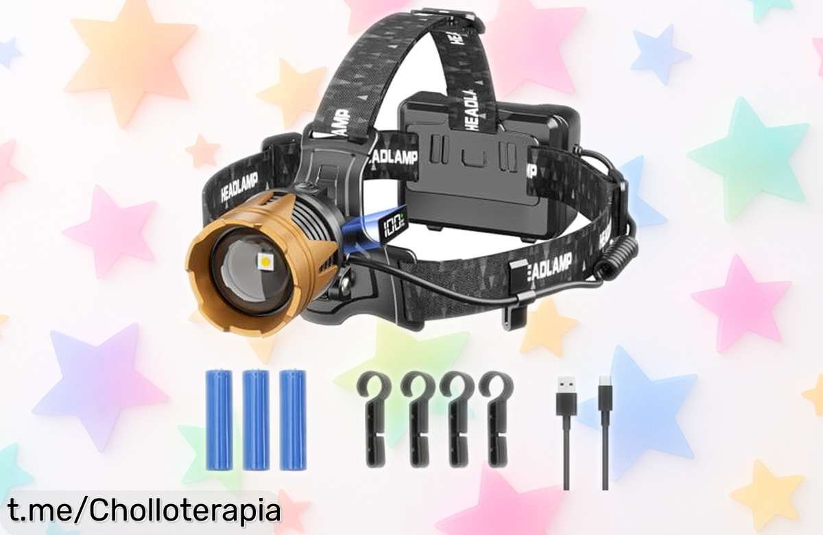 Linterna frontal recargable superpotente con sensor de movimiento: ¡la luz que nunca falla a un precio loco, no te quedes sin la tuya antes de que se agoten!