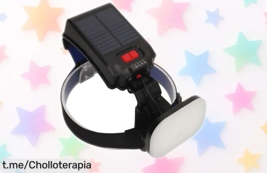 Linterna frontal solar dsheng: ilumina tu camino con 1200 lúmenes y carga ilimitada por sol o USB, ¡super chollo que no querrás dejar pasar!