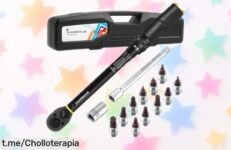 Llave dinamométrica Uharbour con trinquete perfecta para cuidar tu bici a un precio rebajado, no dejes pasar esta oportunidad y siente la confianza al reparar tu bicicleta.