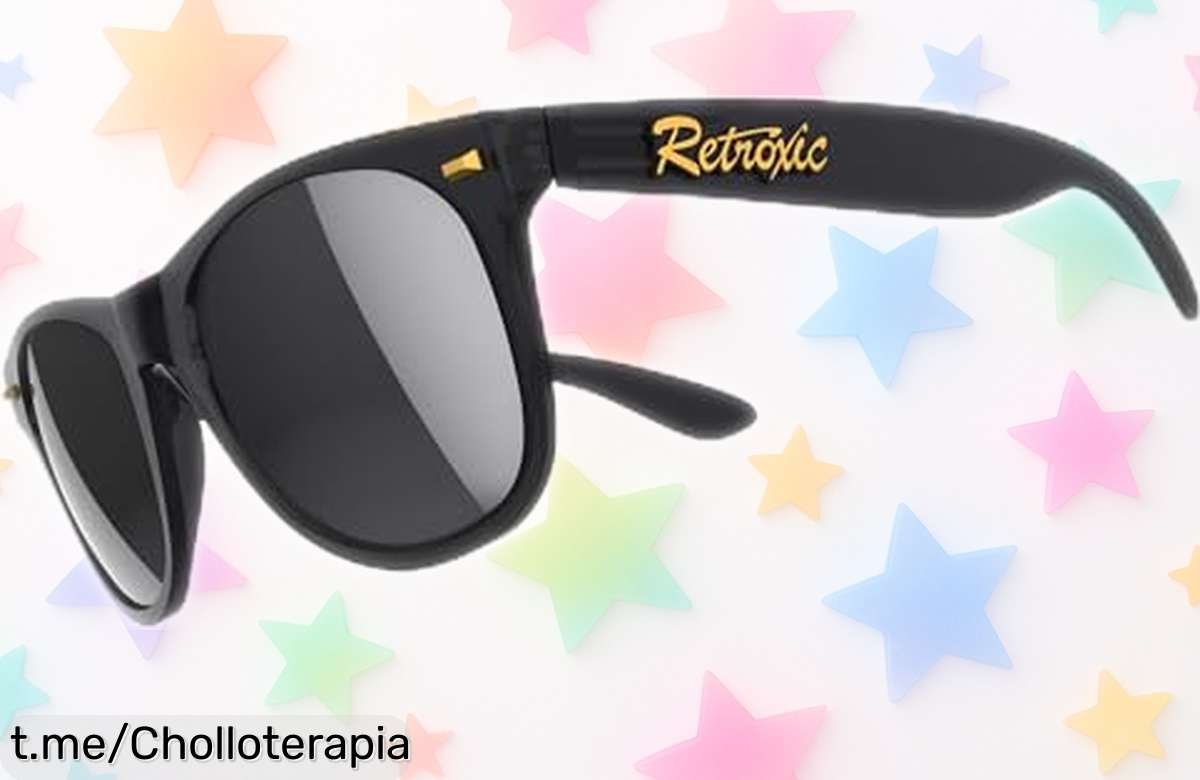 Luce increíbles gafas de sol Retroxic con cristal negro y protección UV400 a precio rebajado, ¡no te quedes sin ellas y deslumbra cada día!
