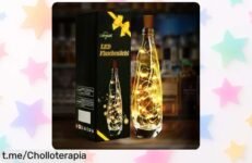 Luz LED para botellas LETOUR con corcho, super chollo que ilumina momentos especiales; no te quedes sin la tuya antes de que volen todas. ¡Pide ya y brilla en cada ocasión!
