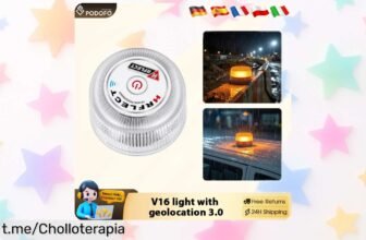 Luz de emergencia Podofo V16 con geolocalización a precio rebajado, ¡aprovecha este super chollo y conduce seguro al instante!