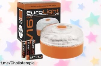 Luz de emergencia V16 Eurolight con geolocalización que te protege al instante, ¡actúa ya y aprovecha este precio rebajado espectacular antes de que se acabe!