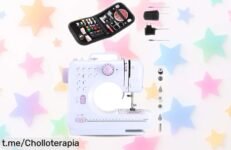 Máquina de coser portátil con 12 puntadas y luz integrada, ahora a precio loco: ¡Exprésate sin límites y no te pierdas este super chollo antes de que desaparezca!