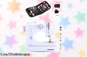 Máquina de coser portátil con 12 puntadas y luz integrada, ahora a precio loco: ¡Exprésate sin límites y no te pierdas este super chollo antes de que desaparezca!