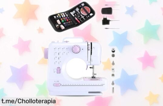 Máquina de coser portátil con 12 puntadas y luz integrada, ahora a precio loco: ¡Exprésate sin límites y no te pierdas este super chollo antes de que desaparezca!