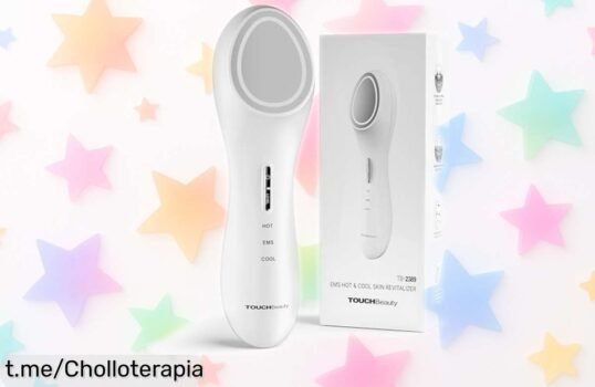 Masajeador facial eléctrico EMS de última tecnología para una piel radiante y sin arrugas, ¡ahora a precio chollo! No te lo pierdas, transforma tu rutina en minutos.