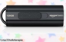 Memoria flash USB 3.1 Amazon Basics de 128 GB, velocidad eléctrica y precio rebajado que no puedes dejar escapar; guarda tus recuerdos antes de que se agote esta oportunidad única!