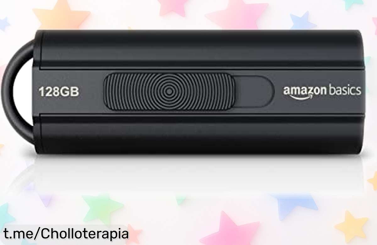 Memoria flash USB 3.1 de 128 GB Amazon Basics súper rápida y ahora a precio rebajado, un super chollo para guardar tus recuerdos ¡No te quedes sin la tuya!