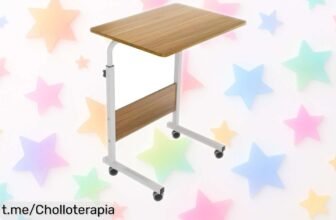 Mesa portátil Smallrun con ruedas a precio loco: ¡la forma más fácil y divertida de trabajar o estudiar! No te quedes sin el tuyo, la oferta vuela.