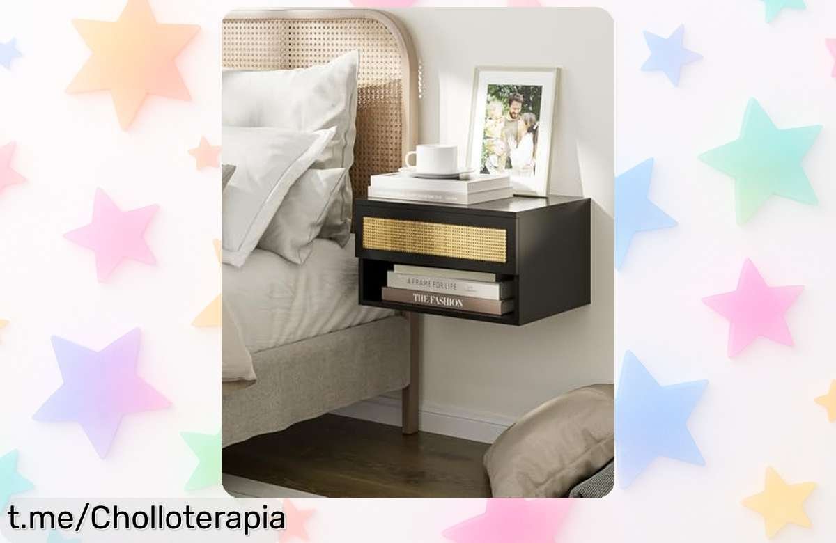 Mesas flotantes HEYZOEY con cajones y estantes, diseño moderno que transforma tu habitación a un precio rebajado; aprovecha este super chollo antes de que desaparezcan ¡No te quedes sin la tuya!